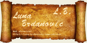 Luna Brdanović vizit kartica